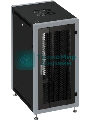 Шкаф коммутационный Sysmatrix (SL 6622.933) напольный 22U 600x600мм пер.дв.перфор. задн.дв.перфор. 800кг черный 51кг 180град. IP20