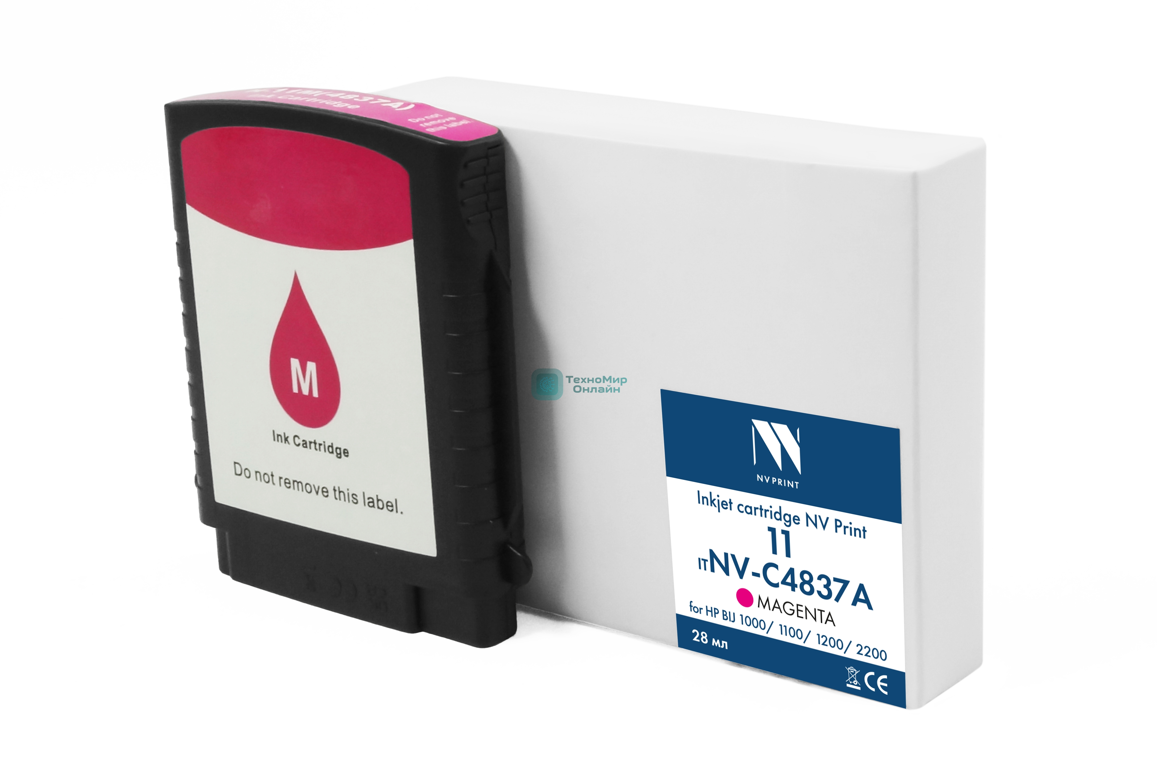Картридж струйный NVPrint 11 (NV-C4837A) Magenta для HP BIJ 1000/1100/1200/2200 (28мл) совместимый