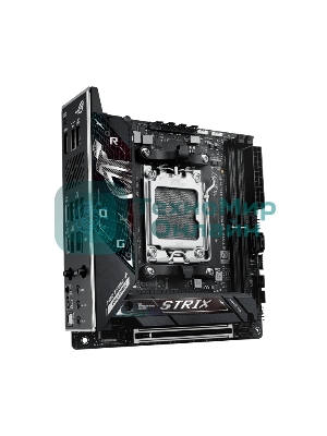 Материнская плата ASUS ROG STRIX B850-I GAMING WIFI, AM5, AMD B850, 2xDDR5, 2xM.2, 2xSATA, PCIe 4.0 x16, 1xHDMI, 1xUSB Type-C, 1x2.5Gb LAN, Wi-Fi 7, Bluetooth 5.4, 5xUSB-A 10Gbps, 1xUSB-C 20Gbps, 2xUSB-A 2.0, 3x3.5 мм, S/PDIF, 7.1, Mini-ITX