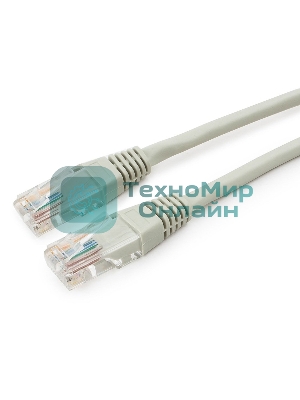 Патч-корд медный UTP Cablexpert PP10-1.5M cat.5e, 1.5м, литой, многожильный, серый