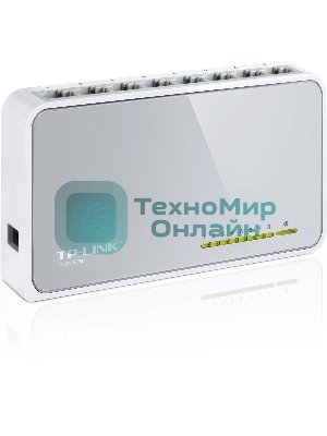 Коммутатор TP-Link SOHO TL-SF1008D Коммутатор 8-port 10/100M mini Desktop Switch, 8 10/100M RJ45 ports, Plastic case