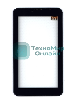 Сенсорное стекло (тачскрин) для Irbis TZ762, черное с рамкой