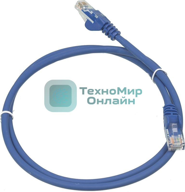 Патч-корд LANMASTER UTP LAN-PC45/U5E-1.0-BL вилка RJ-45-вилка RJ-45 cat.5е 1м синий LSZH (уп.:1шт)