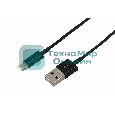 Кабель USB Rexant для iPhone 5/6/7 моделей шнур 1 м черный
