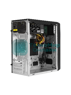 Компьютерный корпус Minitower ExeGate mEVO-7805-XP400 (mATX, БП XP400 с вент. 12см, 2*USB+1*USB 3.0, аудио, черный, с 2*RGb подсветкой)