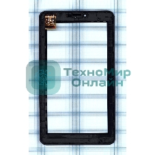 Сенсорное стекло (тачскрин) для Irbis TZ762, черное с рамкой
