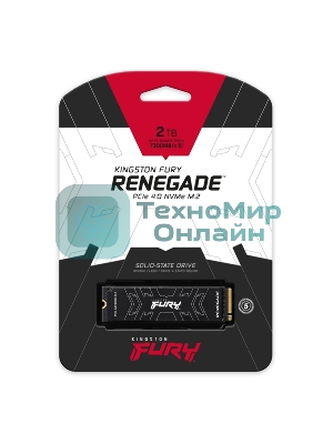 Накопитель SSD Kingston Fury Renegade, 2Tb, PCIe 4.0 x4, M.2 2280, NVMe, R/W 7300/7000