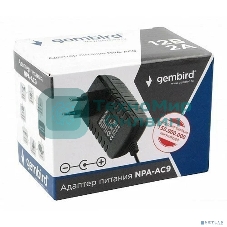 Адаптер питания Gembird NPA-AC9, 12В/2А, 1 штекер 5,5х2,5мм