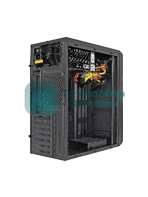 Компьютерный корпус Miditower ExeGate XP-332 Black, ATX, (XP600, Black,120мм), 2*USB, Audio