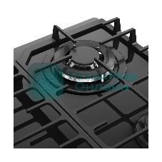 Варочная панель Kuppersberg FG 66 B газ, High-Tech, 59 см, автоматический электроподжиг, газ-контроль, форсунки под сжиженый газ, SABAF конфорки, чугунные решетки, цвет черный, цвет фурнитуры черный