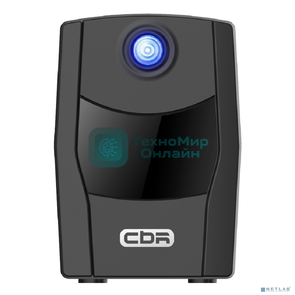 Источник бесперебойного питания CBR QTM-650T-2F-LCUC Line Interactive 650VA/360W 7Ah12V 2 x Shuko, HID-USB, RJ45/11