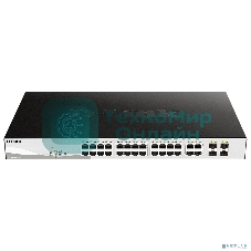 Коммутатор D-Link DGS-1210-28P/FL2A Управляемый L2 PoE-коммутатор, 24x1000Base-T PoE, 4xCombo 1000Base-T/SFP, PoE-бюджет 193 Вт, защита от статического электричества до 6 кВ, CLI