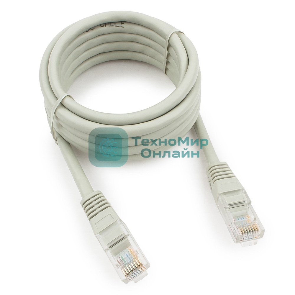 Патч-корд медный UTP CablexpertPP10-2M кат.5e, 2м, литой, многожильный, серый