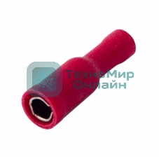 Разъем штекерный изолированный Rexant гнездо 4 мм 0.5-1.5 мм² (РШи-м 1.5-4/РШИм 1,25-5-4) красный