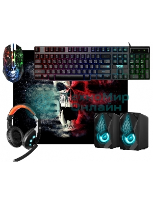 Комплект клавиатура+мышь Defender Tor MHP-127 проводной, USB, 3200 DPI, чёрный