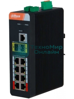 Коммутатор Dahua DH-IS4210-8GT-120 8x1 Гбит/с 2SFP 8PoE 120W управляемый