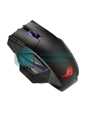 Мышь беспроводная/проводная ASUS ROG Spatha X черный, 19000 dpi, радиоканал, USB, кнопки - 12