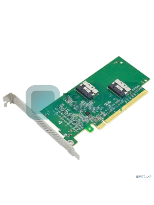 Адаптер для SSD PCIe x16 to Two SlimSAS SFF-8654 8i Adapter