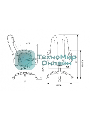 Кресло Бюрократ T-898SL/BLACK черный, экокожа