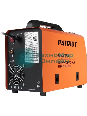 Полуавтомат сварочный инверторный PATRIOT WMA 175M MIG/MAG/MMA, полуавтоматическая сварка в среде газа (MIG/MAG) стальной и флюсовой проволокой 0.6/0.8 мм, сварка электродом (MMA) до 4мм, сварочный ток в режиме MIG: 40-170А; сварочный ток в режиме MMA: 40-170А; ПВ при макс. токе: 60%