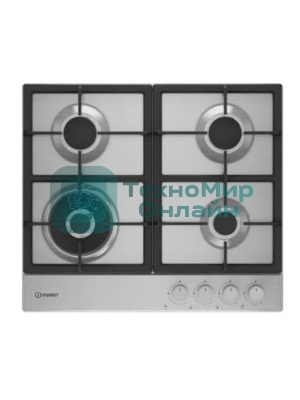 Газовая варочная панель Indesit THPM 642 W/IX/I, нержавеющая сталь