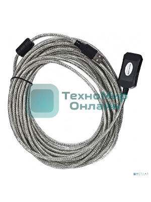 Кабель AM/AF USB2.0 10м AOpen удлинитель активный(с усилителем) USB2.0-repeater, ACU823-10M