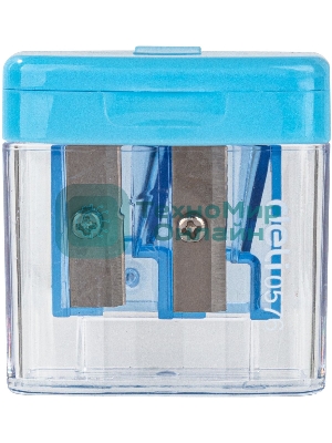 Точилка для карандашей ручная Deli E0576, 2 отверстия, пластик, ассорти