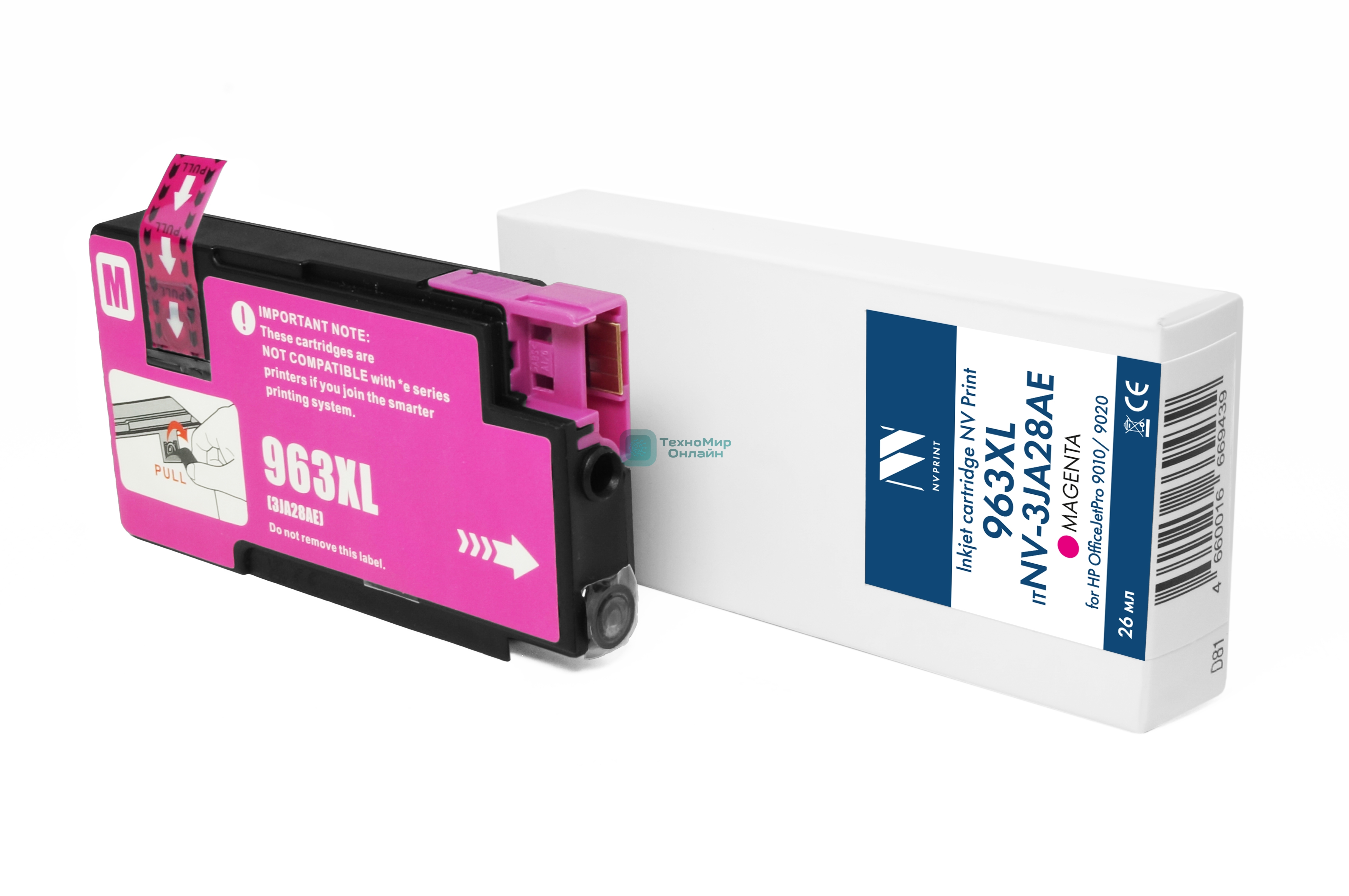Картридж струйный NVPrint 963XL (NV-3JA28AE) Magenta для HP OfficeJetPro 9010/9020 (26 мл) совместимый