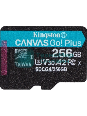 Флеш карта microSDXC 256Gb Kingston SDCG4/256GbSP Canvas Go! Plus V10 A2 w/o adapter