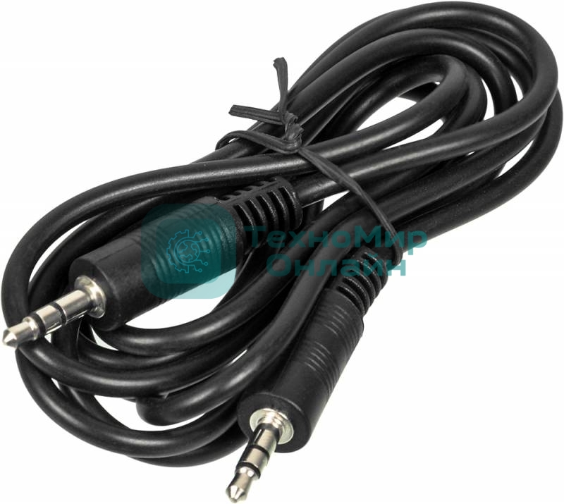 Кабель аудио 1.5м Jack/Jack 3.5мм Ningbo male/male, черный, JAAC002-1.5