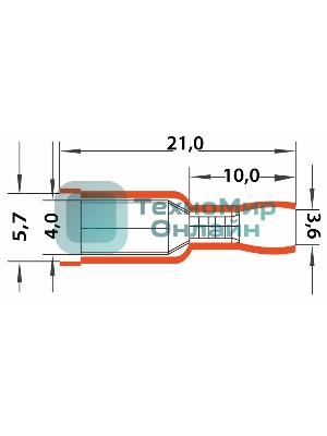 Разъем штекерный изолированный Rexant гнездо 4 мм 0.5-1.5 мм² (РШи-м 1.5-4/РШИм 1,25-5-4) красный