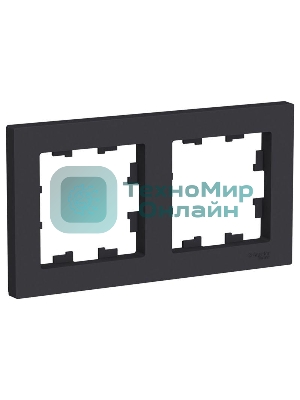 Рамка 2-м AtlasDesign универс. карбон SchE ATN001002