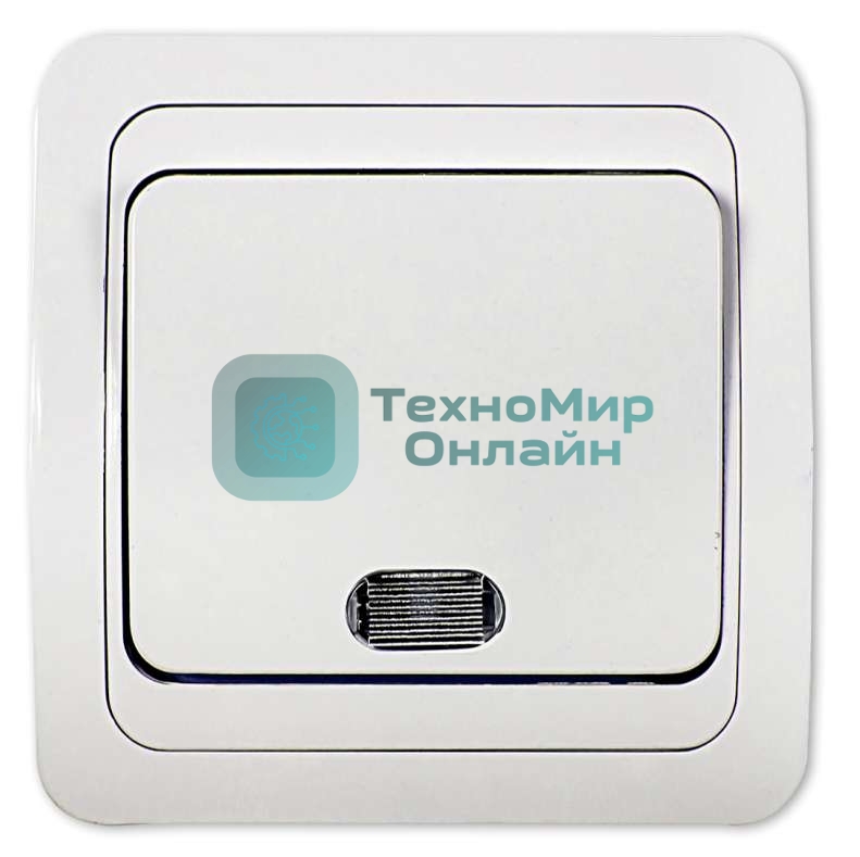 Выключатель 1-кл. CLASSICO с подсвет. 2121 белый ASD/IN HOME 4680005959853