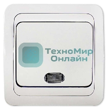 Выключатель 1-кл. CLASSICO с подсвет. 2121 белый ASD/IN HOME 4680005959853