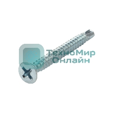 Саморез оконный Kranz сверло, 3.9х38, белый цинк, короб (500 шт./уп.)