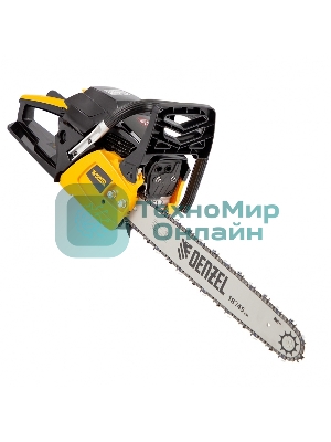 Пила цепная бензиновая Denzel DGS-5218, шина 45 см, 52см3, 3,5 л.с., шаг 0,325, паз 1,5 мм,
