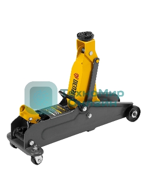 Домкрат гидравлический подкатной Denzel 2т, 135-385 мм, в пласт. кейсе