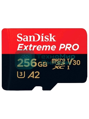Флеш карта Sandisk Extreme Pro microSDXC 256Gb + SD Adapter + Rescue Pro Deluxe 200Mb/s