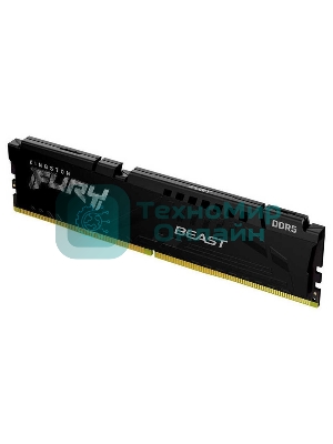 Оперативная память Kingston Fury Beast, DDR5, 8GB (1x8GB), 5600MHz, CL36, DIMM, с радиатором, черный