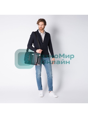 Сумка мужская Piquadro Urban CA1592UB00/GRN серый/черный натур.кожа