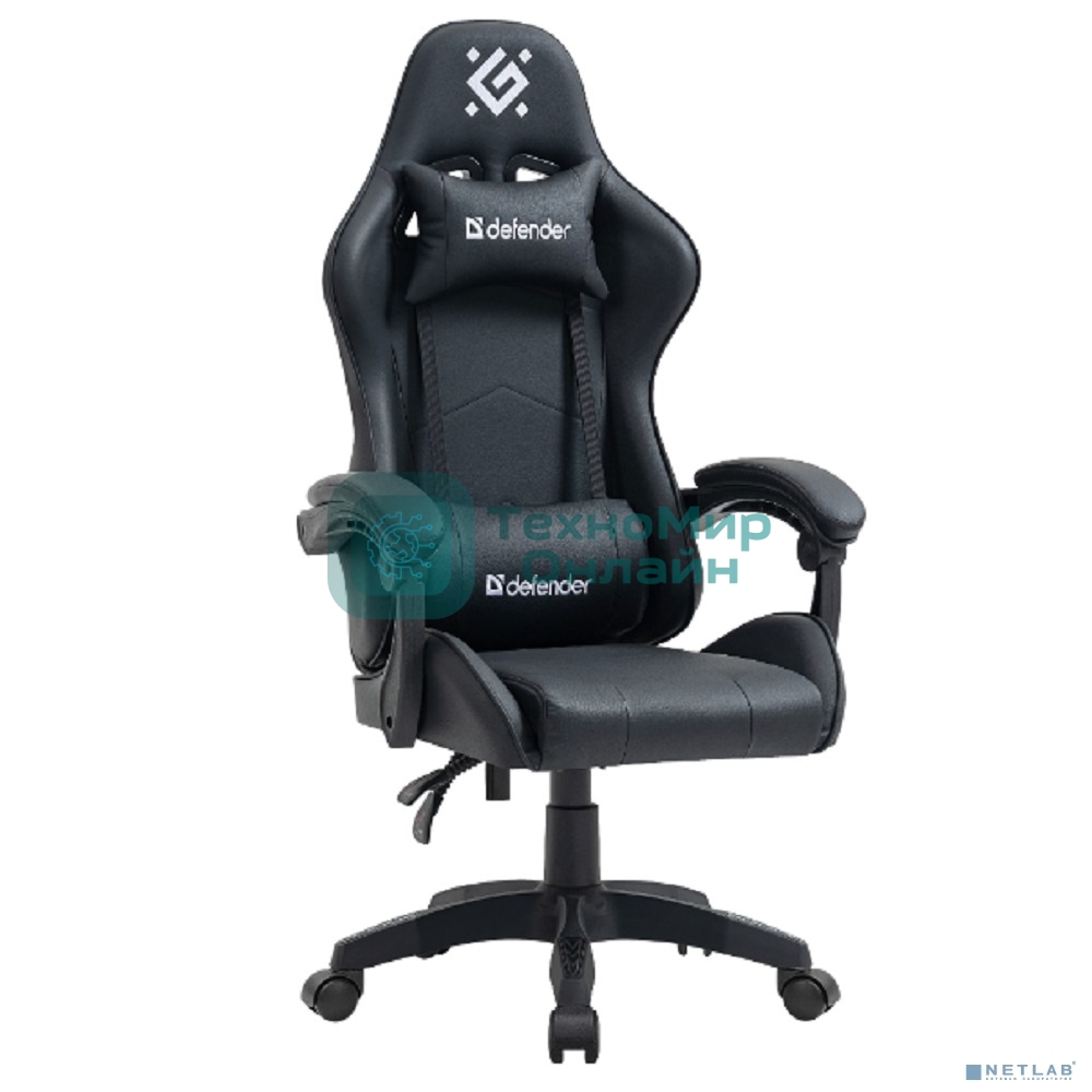 Кресло Defender Dayto черный, экокожа, 120 кг
