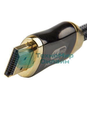Кабель HDMI 19M/M,ver. 2.1, 8K@60 Hz 1.5m метал разъемы, нейлоновая оплетка Telecom TCG300-1.5M Кабель HDMI 19M/M,ver. 2.1, 8K@60 Hz 1.5m метал разъемы, нейлоновая оплетка Telecom