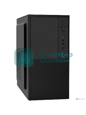 Компьютерный корпус Minitower ExeGate BAA-308U2 (mATX, без БП, 1хUSB/2хUSB 3.0, HD Audio, черный)