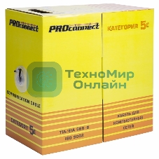 Кабель витая пара PROconnect UTP 4PR 24AWG, cat.5e наружный (OUTDOOR) (бухта 305 м)