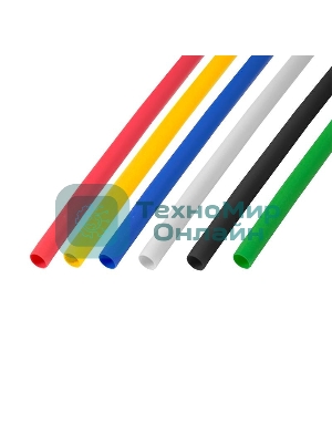 Термоусаживаемые трубки Rexant 3,0/1,5 мм, набор пять цветов, упаковка 50 шт. по 1 м