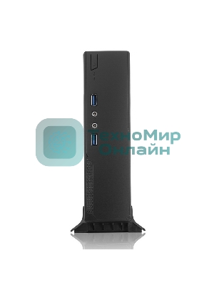 Компьютерный корпус с блоком питания 120 Ватт/ Foxline FL-L01-AD120-D65 mITX case (1L),w/2xUSB3.0, VESA, CPU cooler, w/120W pwr adapter, w/pwr cord