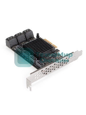 Контроллер ExeGate EXE-510 (PCI-E x4, SATA3 6Gb/s, 10 int, ASMedia Chipset ASM1166+JMB575)