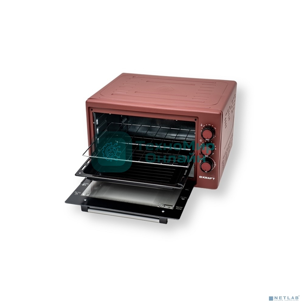 Мини-печь Kraft KF-MO 3800 R красный