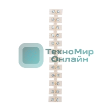 Клеммная колодка винтовая Rexant KВ-6 (2,5-6 мм²), ток 6 A, полиэтилен белый (ЗВИ), индивидуальная упаковка, 1 шт.