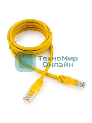 Патч-корд UTP Cablexpert cat.5e, 1.5м, литой, многожильный, желтый